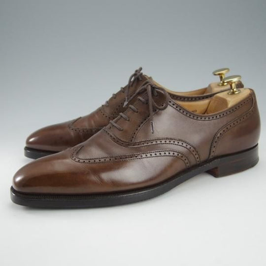 極上★クロケット&ジョーンズ 7E【★DRUMMOND/バーニーズNY別注/348ラスト】オックスフォードシューズ/カーフ/茶/Crockett&Jones★i141