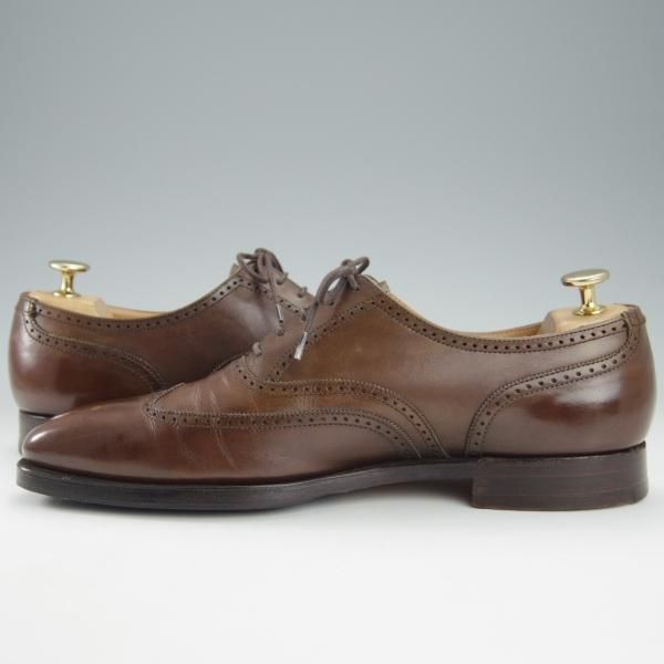 極上★クロケット&ジョーンズ 7E【★DRUMMOND/バーニーズNY別注/348ラスト】オックスフォードシューズ/カーフ/茶/Crockett&Jones★i141