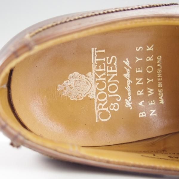 極上★クロケット&ジョーンズ 7E【★DRUMMOND/バーニーズNY別注/348ラスト】オックスフォードシューズ/カーフ/茶/Crockett&Jones★i141
