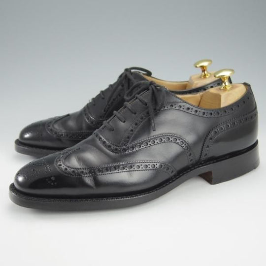 極美品★チャーチ 55F/UK5.5【現行定価￥155,100-★チェットウィンド/CHETWYND】173ラスト/フルブローグ/カーフ/黒/Church's★i142