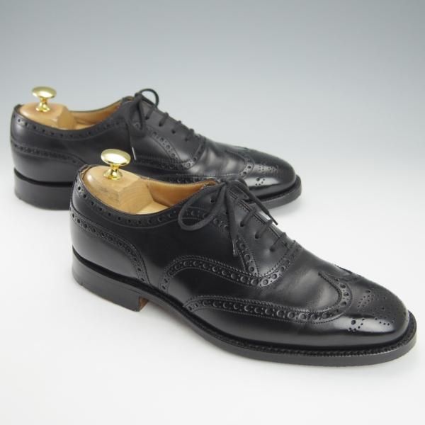 極美品★チャーチ 55F/UK5.5【現行定価￥155,100-★チェットウィンド/CHETWYND】173ラスト/フルブローグ/カーフ/黒/Church's★i142