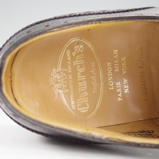 極美品★チャーチ 55F/UK5.5【現行定価￥155,100-★チェットウィンド/CHETWYND】173ラスト/フルブローグ/カーフ/黒/Church's★i142