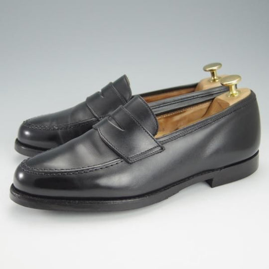 ★クロケット&ジョーンズ 6E【現行定価￥90,200-★BOSTON 2/ボストン/376ラスト】コインローファー/カーフ/黒/メンズ/Crockett&Jones★i146