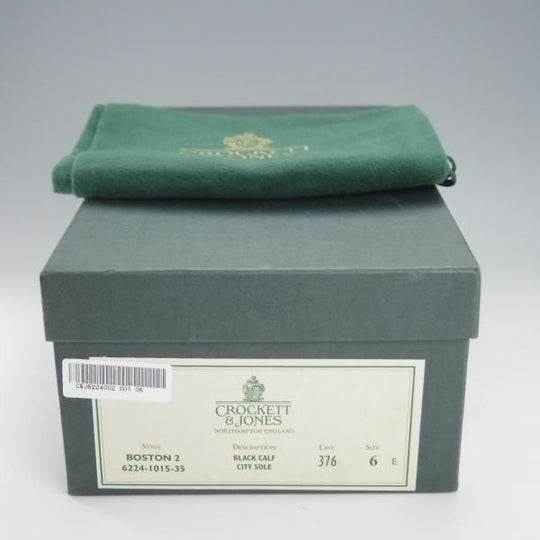 ★クロケット&ジョーンズ 6E【現行定価￥90,200-★BOSTON 2/ボストン/376ラスト】コインローファー/カーフ/黒/メンズ/Crockett&Jones★i146