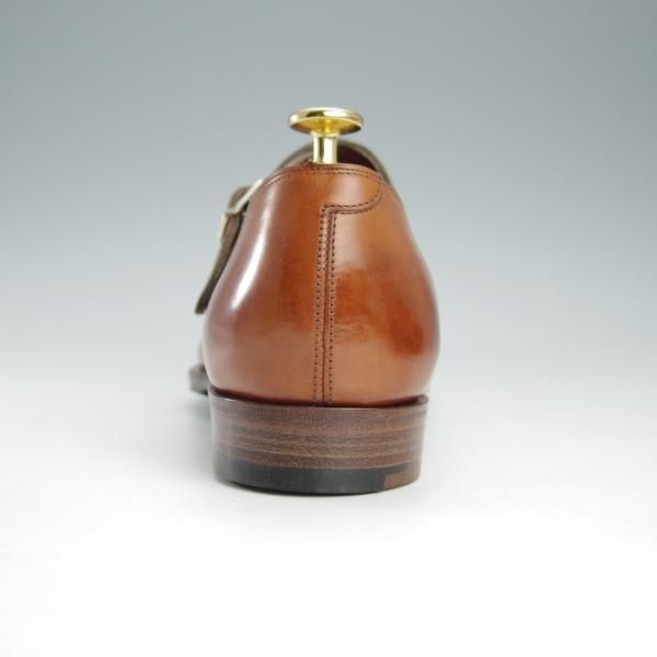 極美品★エドワードグリーン 7.5E【★OUNDLE/オウンドル/888ラスト】サイドモンク/モンクストラップ/カーフ/茶/メンズ/EDWARD GREEN★i147