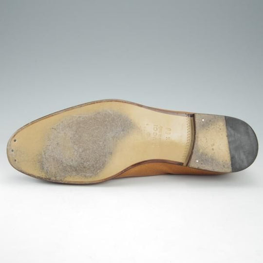 極美品★(伊)GUCCI/グッチ SIZE 39.5【貴重★2009年コレクション/マーメイドペイント】ホールカット/茶/メンズ/靴★i148