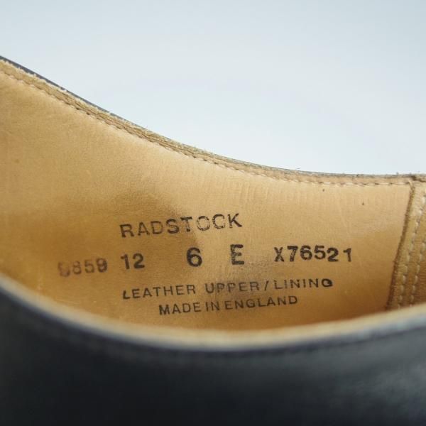 美品★クロケット&ジョーンズ 6E【定価￥82,080-★ダイナイトソール仕様/ストレートチップ】RADSTOCK/カーフ/黒/Crockett&Jones★i149