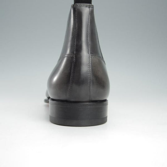 未使用★(伊)サントーニ SIZE 8【定価￥146,080-★ブラック〜グレー系パティーヌ/サイドゴアブーツ】カーフ/黒〜灰/Santoni★i150