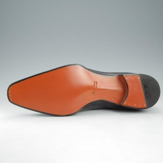 未使用★(伊)サントーニ SIZE 8【定価￥146,080-★ブラック〜グレー系パティーヌ/サイドゴアブーツ】カーフ/黒〜灰/Santoni★i150