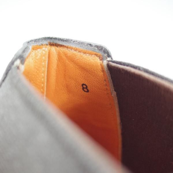 未使用★(伊)サントーニ SIZE 8【定価￥146,080-★ブラック〜グレー系パティーヌ/サイドゴアブーツ】カーフ/黒〜灰/Santoni★i150