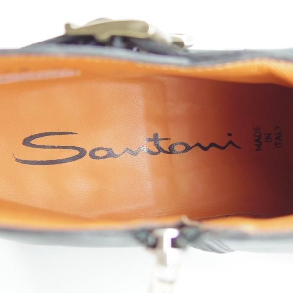 未使用★(伊)サントーニ SIZE 8.5【定価￥159,500-★ダブルモンク/サイドジップブーツ】16276/カーフ/黒/メンズ/Santoni★i151