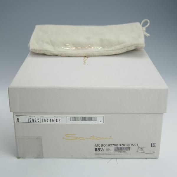 未使用★(伊)サントーニ SIZE 8.5【定価￥159,500-★ダブルモンク/サイドジップブーツ】16276/カーフ/黒/メンズ/Santoni★i151