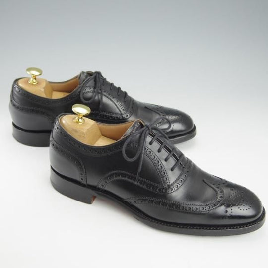 極上★(英)チーニー 5.5F【定価￥75,900-★フルブローグ/ARTHUR 3/125ラスト】アーサー/カーフ/黒/メンズ/CHEANEY★i152