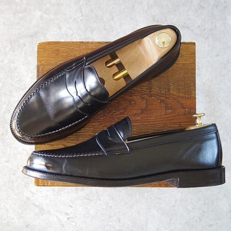 極美品★オールデン 11D【定価￥117,700-★ヴァンラスト/99267】コインローファー/カーフ/黒/バンラスト/メンズ/Alden★i154