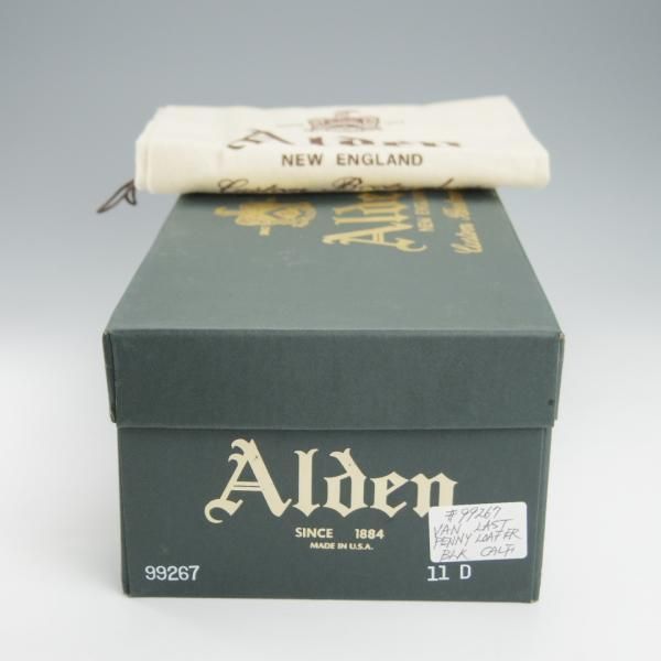 極美品★オールデン 11D【定価￥117,700-★ヴァンラスト/99267】コインローファー/カーフ/黒/バンラスト/メンズ/Alden★i154