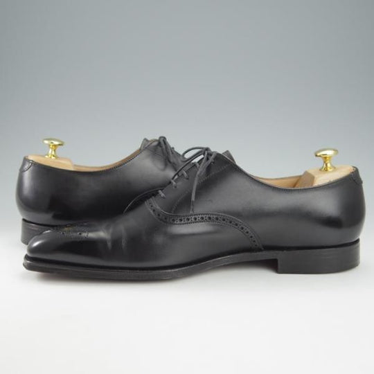 極美品★クロケット&ジョーンズ 10E【定価￥86,900-★EDGWARE/348ラスト】オックスフォードシューズ/カーフ/黒/Crockett&Jones★i156