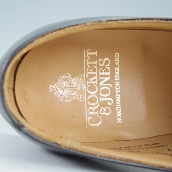 極美品★クロケット&ジョーンズ 10E【定価￥86,900-★EDGWARE/348ラスト】オックスフォードシューズ/カーフ/黒/Crockett&Jones★i156