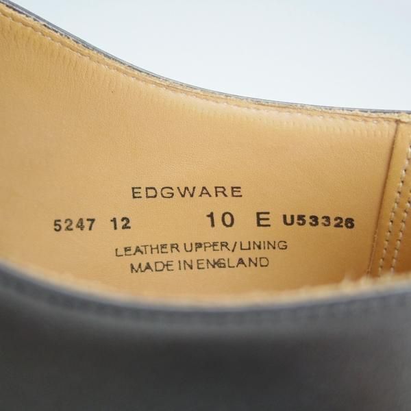 極美品★クロケット&ジョーンズ 10E【定価￥86,900-★EDGWARE/348ラスト】オックスフォードシューズ/カーフ/黒/Crockett&Jones★i156