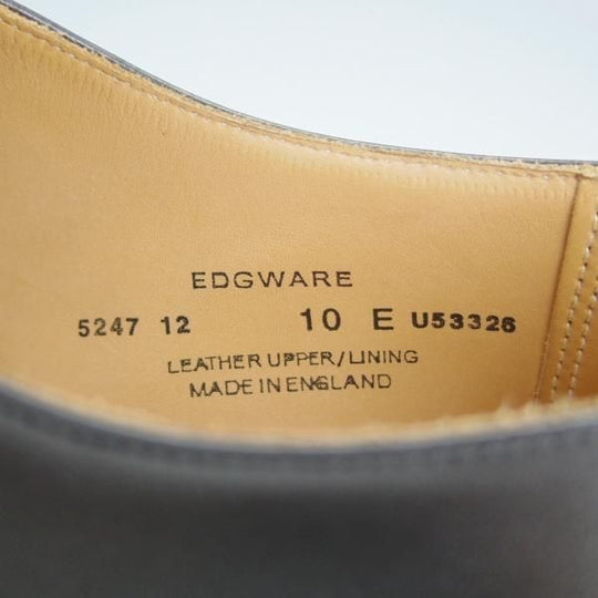 極美品★クロケット&ジョーンズ 10E【定価￥86,900-★EDGWARE/348ラスト】オックスフォードシューズ/カーフ/黒/Crockett&Jones★i156