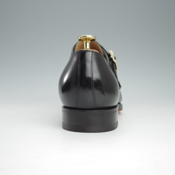 ★(伊)サントーニ SIZE 6.5【上級★グッドイヤーウェルテッド製法/15706】ダブルモンク/カーフ/黒/メンズ/Santoni★i157