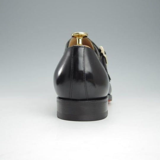 ★(伊)サントーニ SIZE 6.5【上級★グッドイヤーウェルテッド製法/15706】ダブルモンク/カーフ/黒/メンズ/Santoni★i157
