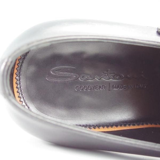 ★(伊)サントーニ SIZE 6.5【上級★グッドイヤーウェルテッド製法/15706】ダブルモンク/カーフ/黒/メンズ/Santoni★i157
