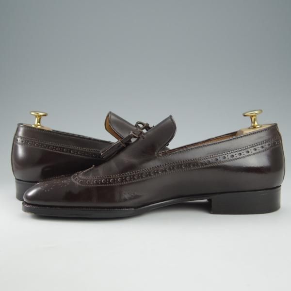 ★(伊)エンツォ・ボナフェ UK7.5〜8のワイズB〜Cの方向け【定価￥115,500-★ハンドソーンウェルテッド製法】タッセルローファー/濃茶★i158