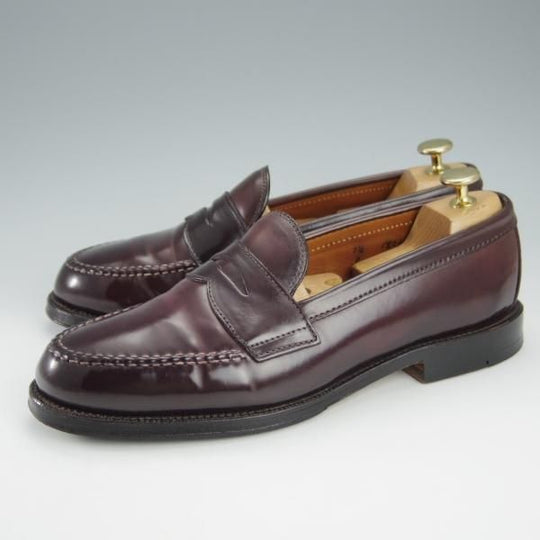 美品★オールデン 7.5E【コードバン仕様★986/ヴァンラスト】#8/赤茶/バーガンディー/コインローファー/メンズ/バンラスト/Alden★i159