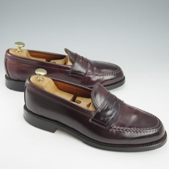 美品★オールデン 7.5E【コードバン仕様★986/ヴァンラスト】#8/赤茶/バーガンディー/コインローファー/メンズ/バンラスト/Alden★i159