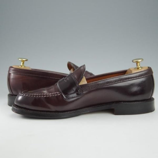 美品★オールデン 7.5E【コードバン仕様★986/ヴァンラスト】#8/赤茶/バーガンディー/コインローファー/メンズ/バンラスト/Alden★i159