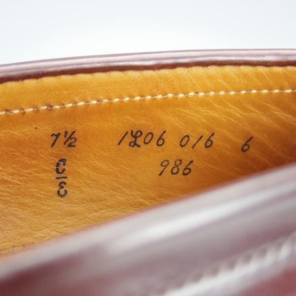 美品★オールデン 7.5E【コードバン仕様★986/ヴァンラスト】#8/赤茶/バーガンディー/コインローファー/メンズ/バンラスト/Alden★i159