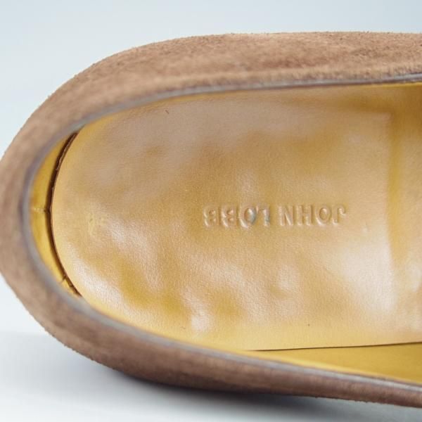 ★ジョンロブ 6.5E【モデル定価￥231,000-★ロペス/LOPEZ】4395ラスト/コインローファー/スエード/濃茶/メンズ/JOHN LOBB★i160
