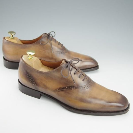 ★(仏)ベルルッティ SIZE 7.5【茶〜濃茶系パティーヌ★ヴェネチアレザー/オックスフォードシューズ】メンズ/Berluti★i164
