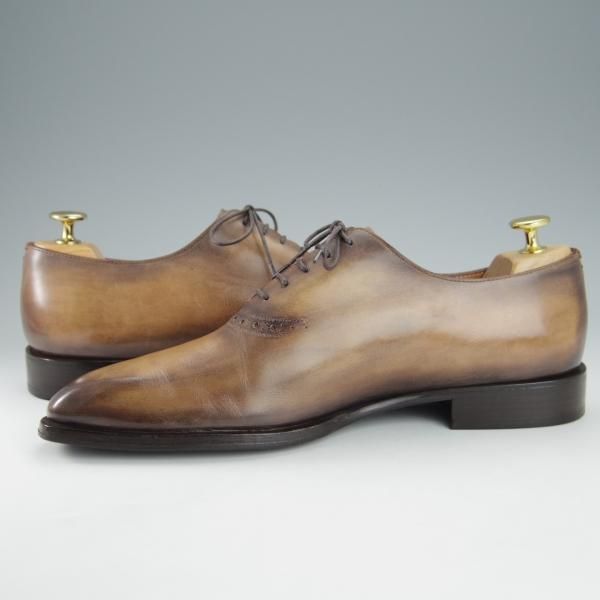 ★(仏)ベルルッティ SIZE 7.5【茶〜濃茶系パティーヌ★ヴェネチアレザー/オックスフォードシューズ】メンズ/Berluti★i164