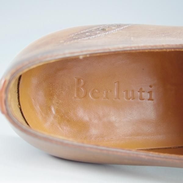 ★(仏)ベルルッティ SIZE 7.5【茶〜濃茶系パティーヌ★ヴェネチアレザー/オックスフォードシューズ】メンズ/Berluti★i164