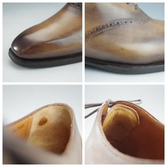 ★(仏)ベルルッティ SIZE 7.5【茶〜濃茶系パティーヌ★ヴェネチアレザー/オックスフォードシューズ】メンズ/Berluti★i164
