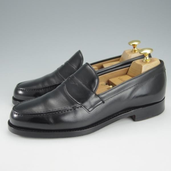 極上★(英)チーニー 5.5F【定価￥78,100-★HUDSON/ハドソン】5203ラスト/コインローファー/カーフ/黒/メンズ/CHEANEY★i165