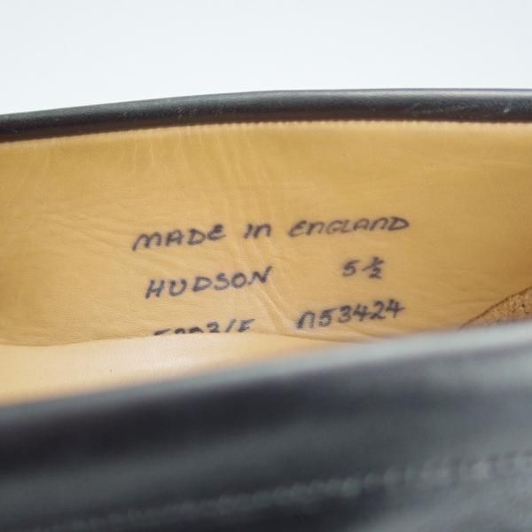 極上★(英)チーニー 5.5F【定価￥78,100-★HUDSON/ハドソン】5203ラスト/コインローファー/カーフ/黒/メンズ/CHEANEY★i165