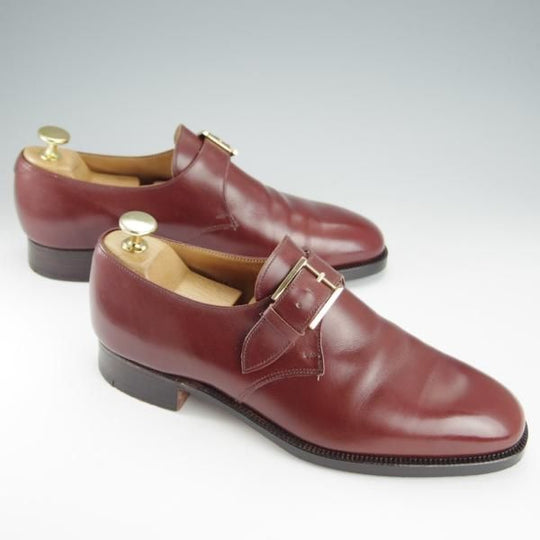 美品★クロケット&ジョーンズ 6E【★(英)ポールセンスコーン別注/Poulsen Skone】248ラスト/モンクストラップ/赤茶/Crockett&Jones★i167