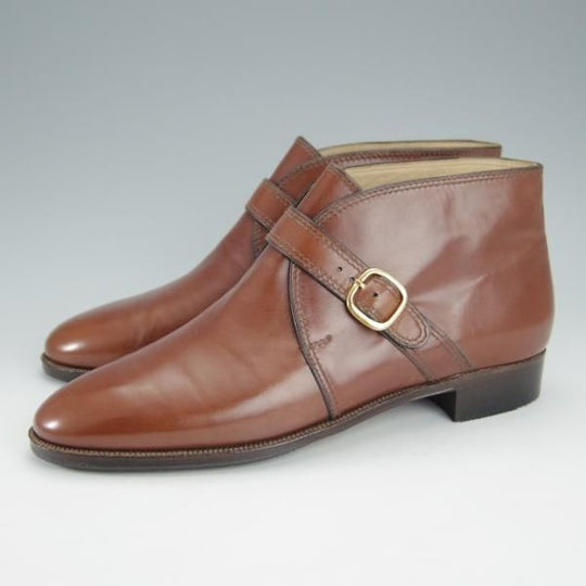極上★(伊)タニノクリスチー(レディース) SIZE 36.5【定価10万円以上★モンクストラップ/ブーツ】カーフ/茶/TANINO CRISCI★i170