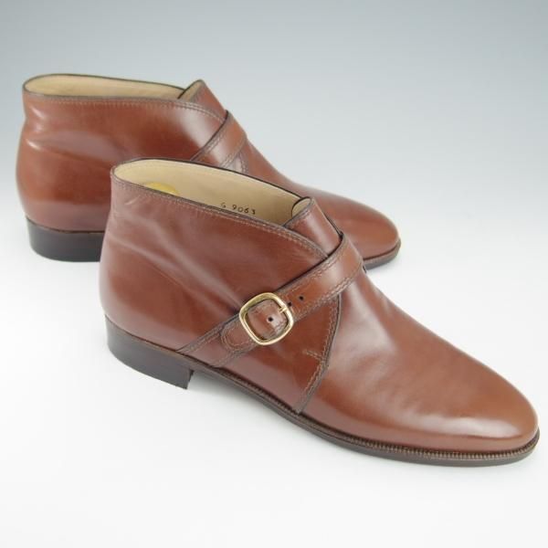 極上★(伊)タニノクリスチー(レディース) SIZE 36.5【定価10万円以上★モンクストラップ/ブーツ】カーフ/茶/TANINO CRISCI★i170