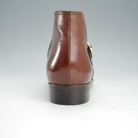 極上★(伊)タニノクリスチー(レディース) SIZE 36.5【定価10万円以上★モンクストラップ/ブーツ】カーフ/茶/TANINO CRISCI★i170