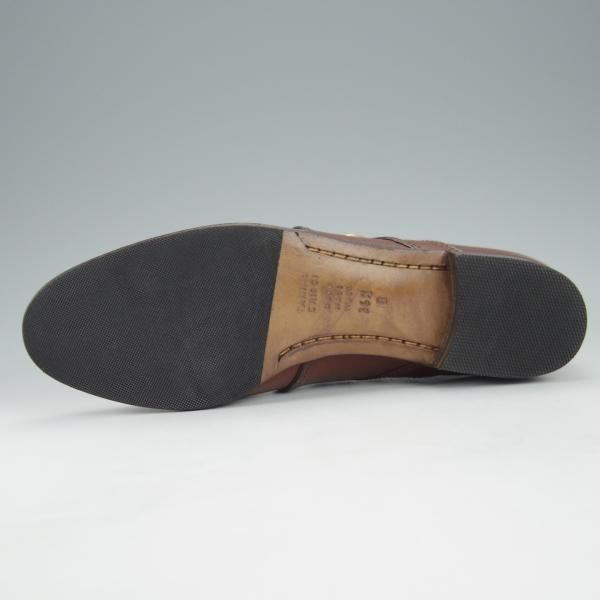 極上★(伊)タニノクリスチー(レディース) SIZE 36.5【定価10万円以上★モンクストラップ/ブーツ】カーフ/茶/TANINO CRISCI★i170