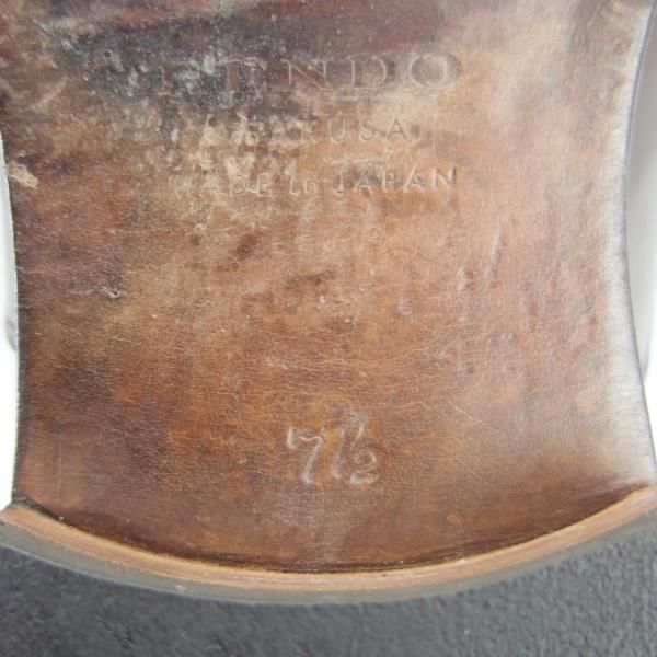 極上★(浅草)RENDO/レンド SIZE 7.5【定価￥49,500-★パンチドキャップトゥ/7702】カーフ/濃茶/メンズ★i171