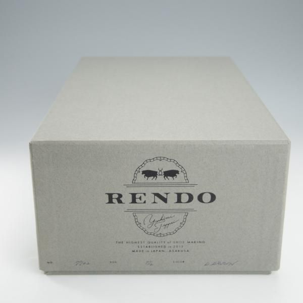 極上★(浅草)RENDO/レンド SIZE 7.5【定価￥49,500-★パンチドキャップトゥ/7702】カーフ/濃茶/メンズ★i171