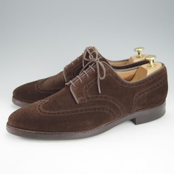 極上★クロケット&ジョーンズ 9.5E【定価￥93,500-★ダイナイトソール仕様/SWANSEA】341ラスト/フルブローグ/濃茶/Crockett&Jones★i172