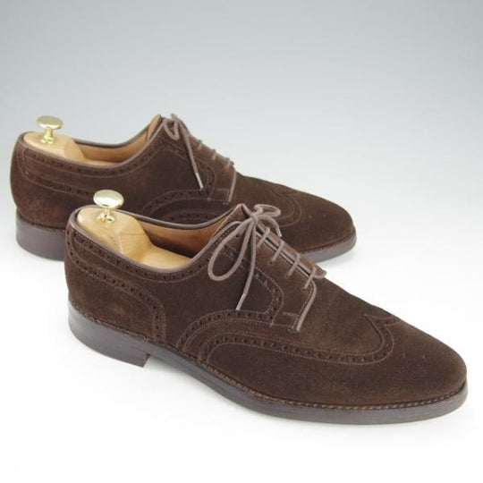 極上★クロケット&ジョーンズ 9.5E【定価￥93,500-★ダイナイトソール仕様/SWANSEA】341ラスト/フルブローグ/濃茶/Crockett&Jones★i172