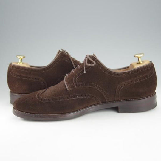 極上★クロケット&ジョーンズ 9.5E【定価￥93,500-★ダイナイトソール仕様/SWANSEA】341ラスト/フルブローグ/濃茶/Crockett&Jones★i172