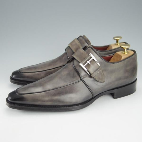 美品★(スペイン製)マグナーニ・セレクション SIZE 40【最上級ライン★ブラックラピド製法/ボロネーゼ】マグナムカーフ/MAGNANNI★i173