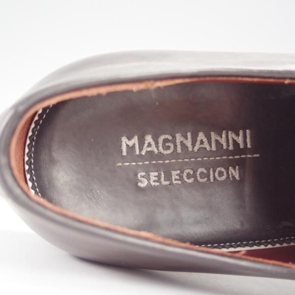 美品★(スペイン製)マグナーニ・セレクション SIZE 40【最上級ライン★ブラックラピド製法/ボロネーゼ】マグナムカーフ/MAGNANNI★i173
